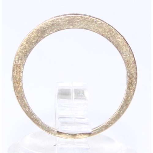 1108 - A 9ct gold and white stone half eternity ring, marked and XRF confirmed, approx size J, approx 1.38g... 