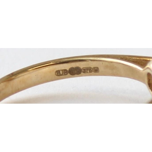 1135 - An impressive 9ct gold and white stone dress ring, marked 9k and XRF confirmed, approx size N, appro... 