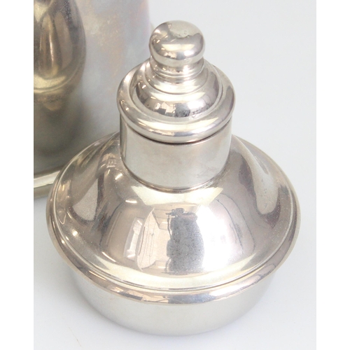 1003 - A large Art Deco style silver plated cocktail shaker formed as a lighthouse, unmarked, approx 36cm t... 