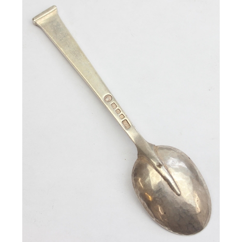 1026 - Leslie Gordon Durbin MVO CBE (1913 - 2005), a rare handmade silver teaspoon with seal finial, marked... 