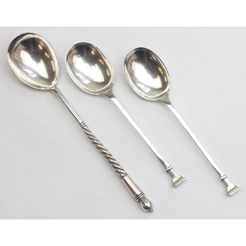 1027 - 5 assorted antique and later silver spoons to inc one marked for London 1737, a small George III per... 