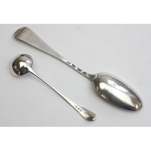 1027 - 5 assorted antique and later silver spoons to inc one marked for London 1737, a small George III per... 