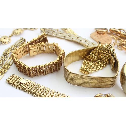 1146 - Qty of assorted gold plated bangles and bracelets, approx 410.48g gross (10)