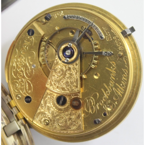 1301 - Brockbank & Atkins of London, a superb quality silver cased open face pocket watch, case marked for ... 