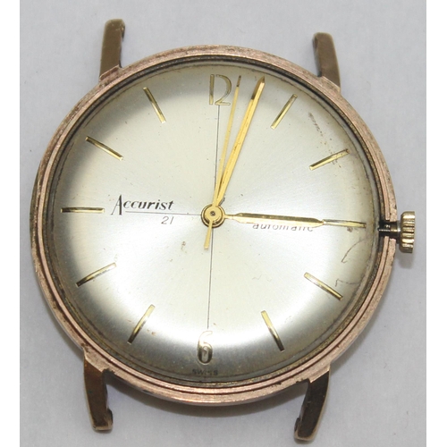 1320 - A vintage 9ct gold cased Accurist 21 Automatic wristwatch, automatic movement, case marked with impo... 