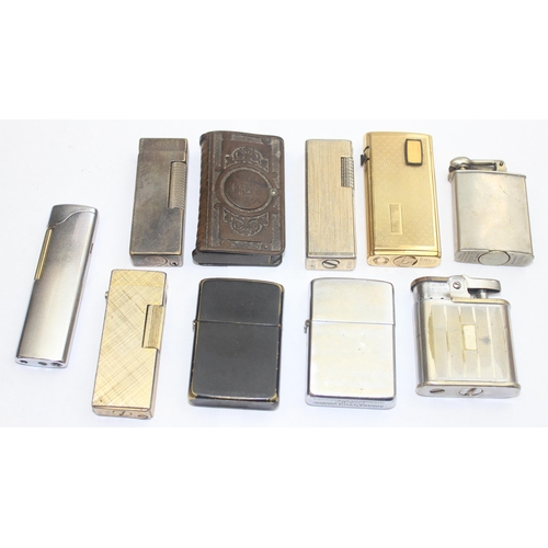 1693 - Qty of assorted lighters etc to inc Zippo, Dunhill, Clark Firefly, Ronson etc