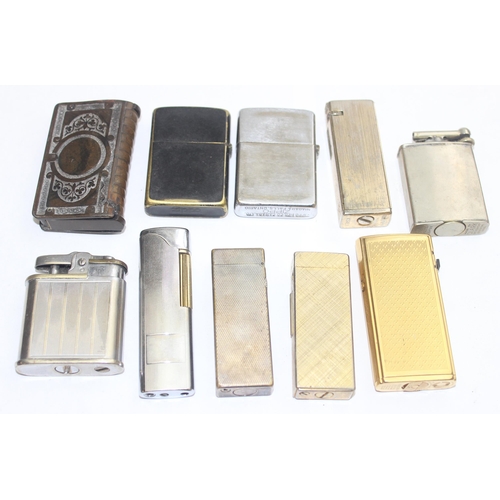 1693 - Qty of assorted lighters etc to inc Zippo, Dunhill, Clark Firefly, Ronson etc