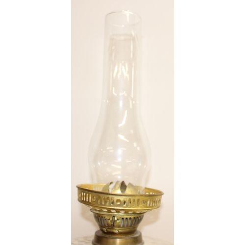 288 - Qty of assorted vintage oil lamps, shades and parts to inc a 19th century ruby glass lustre