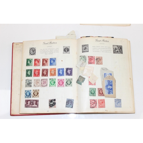 581 - A late 19th or early 20th century world stamp album and contents, Queen Victoria - George VI