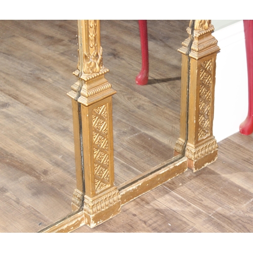 460P - A large and impressive 19th Century gilt wood and gesso framed wall mirror by Charles Nosotti, the f... 