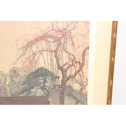 450A - Hiroshi Yoshida (1876-1950), The Plum Gateway with Izuri seal, Japanese Shin-Hanga woodblock print o... 