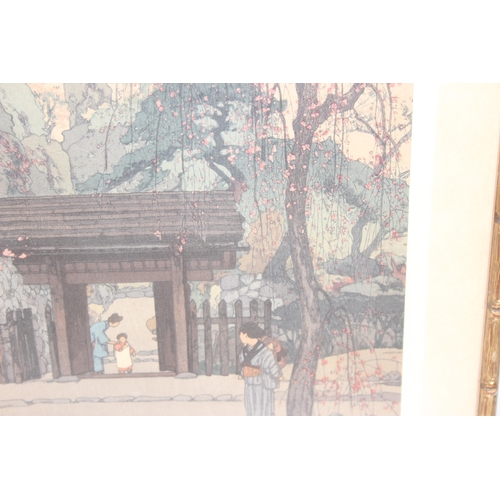 450A - Hiroshi Yoshida (1876-1950), The Plum Gateway with Izuri seal, Japanese Shin-Hanga woodblock print o... 