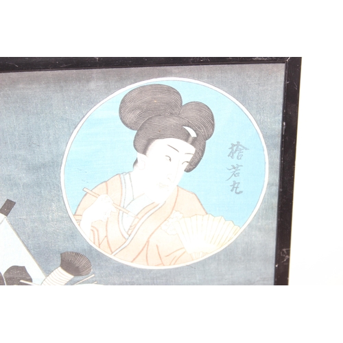 450C - An antique Japanese woodblock print believed to be by Utagawa Kunisada (Toyokuni III), (Japanese 178... 