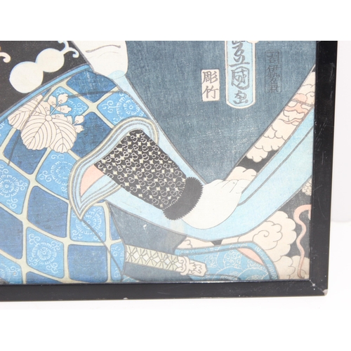 450C - An antique Japanese woodblock print believed to be by Utagawa Kunisada (Toyokuni III), (Japanese 178... 