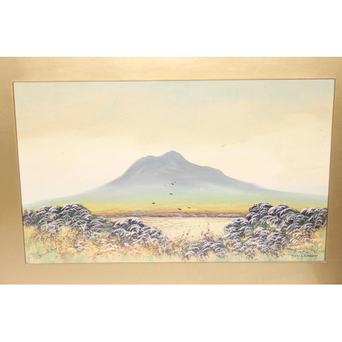 450X - Ben Graham (1886-1949): 2 original watercolour mountainous landscapes in glazed gilt frames, signed ... 