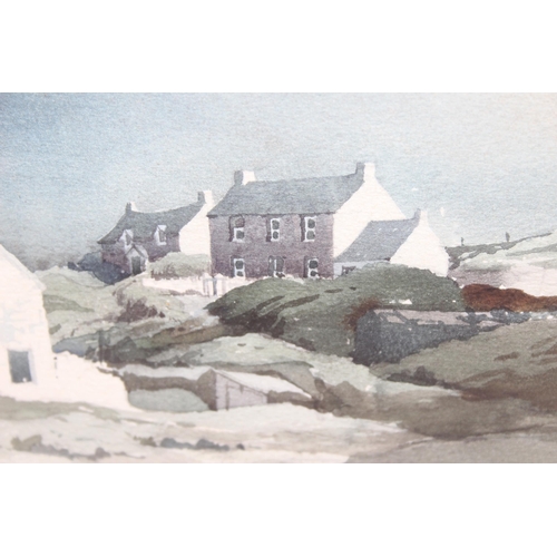 499 - Don Pedel (XX), watercolour of a group of coastal cottages, signed and dated lower right 1980, appro... 