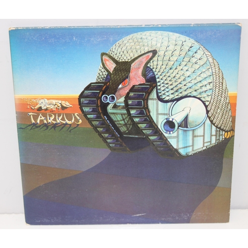 536 - 5 x Emerson, Lake & Palmer and related vinyl records, to incl Tarkus, The Nice etc