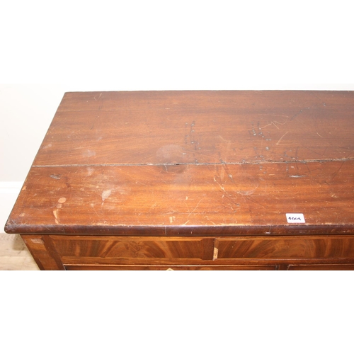 20 - An unusual antique Mahogany chest of drawers with secret drawer, approx 132 x 55 x 83cm