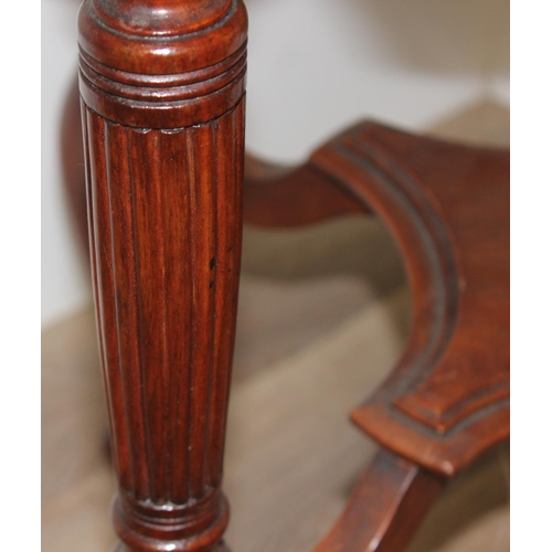 27 - Antique mahogany occasional table with shaped top, approx 68 x 68 x 73cm tall