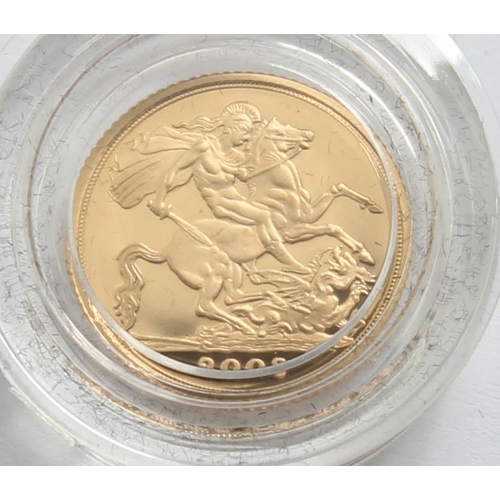 1202 - Gold Coins - Half Sovereign - 2008 Queen Elizabeth II gold proof coin, with original box and paperwo... 