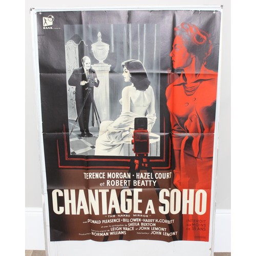 580 - 8 vintage French film posters to include 'Dracula', 'Mona', 'Chantage a Soho' and 'Les freres dynami... 