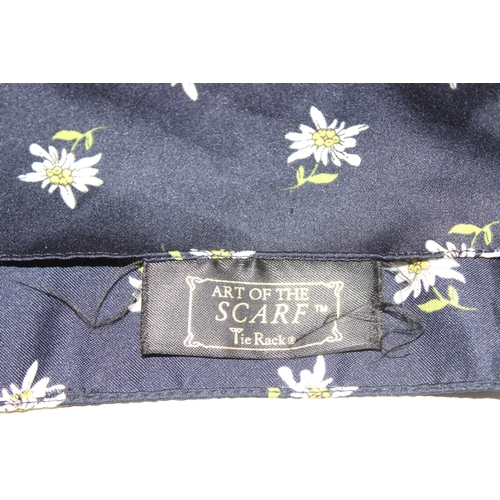 206 - 5 assorted vintage scarves to inc Liberty of London and Cornelia James, some silk