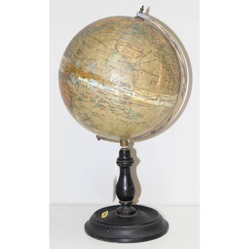 1663 - A vintage table top globe on wooden stand, Geographia 8 inch terrestrial globe, c.1920's or 1930's, ... 