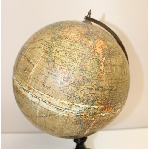 1663 - A vintage table top globe on wooden stand, Geographia 8 inch terrestrial globe, c.1920's or 1930's, ... 