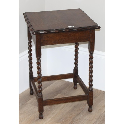 70 - A vintage sewing box table or stool with upholstered top and contents, an unusual early 20th century... 