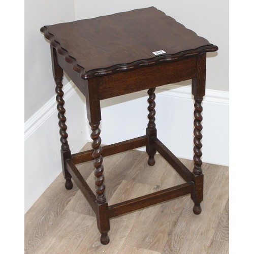 70 - A vintage sewing box table or stool with upholstered top and contents, an unusual early 20th century... 