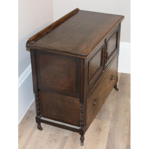 70 - A vintage sewing box table or stool with upholstered top and contents, an unusual early 20th century... 