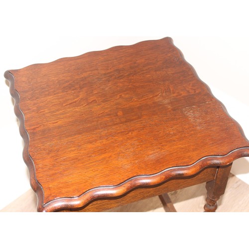 70 - A vintage sewing box table or stool with upholstered top and contents, an unusual early 20th century... 