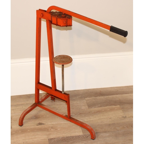 759 - Italian made 'Jolly' bottle corking press, approx 95cm