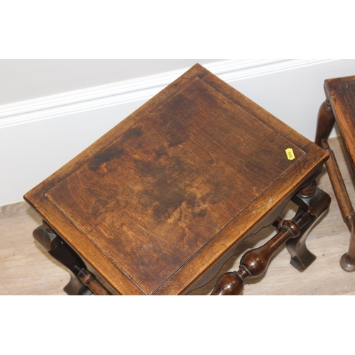 24 - 3 assorted antique and vintage stools, largest approx 46cm wide x 35cm deep x 44cm tall