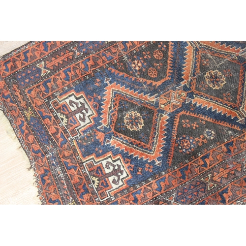 204 - 3 vintage rugs to inc a runner, largest approx 180cm x 63cm