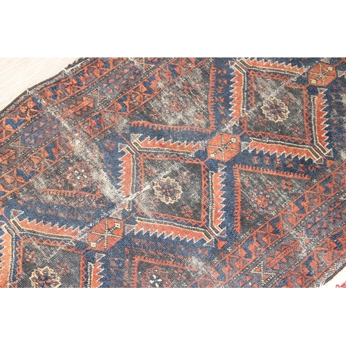 204 - 3 vintage rugs to inc a runner, largest approx 180cm x 63cm