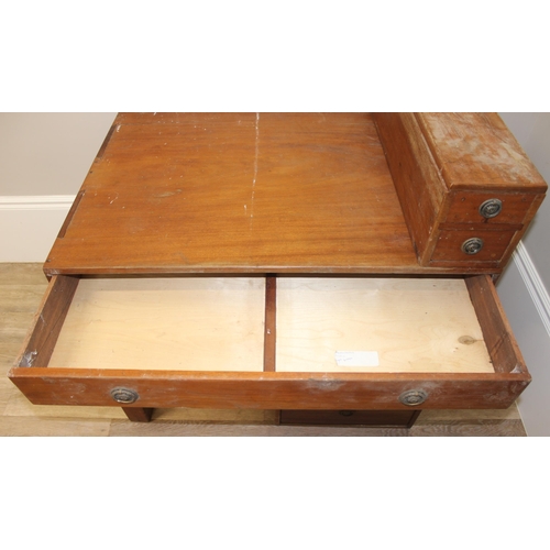 161 - A vintage collapsible artist's desk with various drawers and recesses, approx 76cm tall x 100cm wide... 