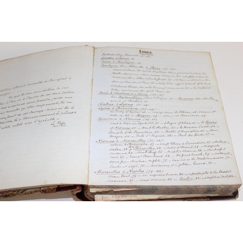 662 - Joseph Gibbs - A Trip to Italy in 1842, an extensive hand written journal comprising of approximatel... 