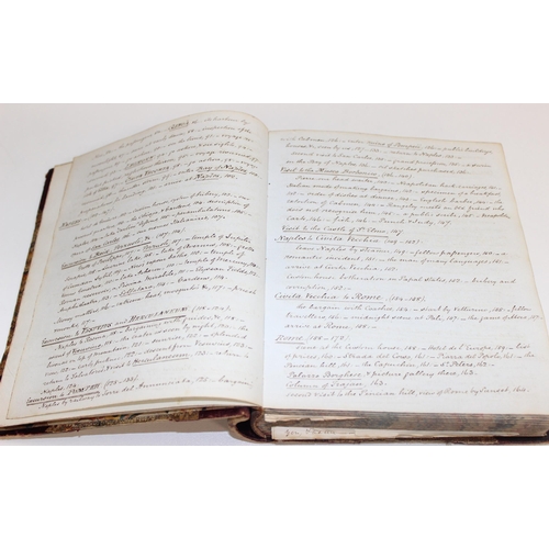 662 - Joseph Gibbs - A Trip to Italy in 1842, an extensive hand written journal comprising of approximatel... 