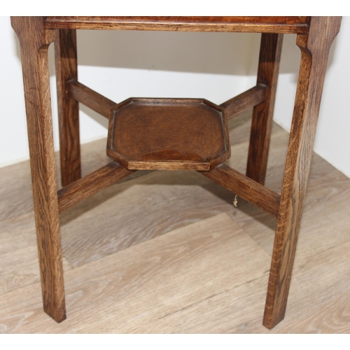 108 - An Art Deco period walnut sewing box table on legs, approx 37cm wide x 37cm deep x 74cm tall