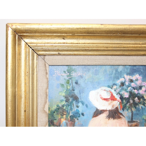 590 - 3 original oil paintings to incl cats playing, portrait of a man, and a nude female by Dennis Gilber... 