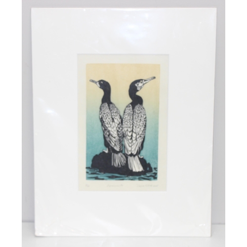 618 - Limited edition print 7/40 titled 'Cormorants' signed by the artist David Killick, 2015