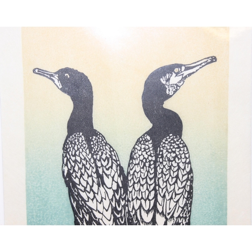 618 - Limited edition print 7/40 titled 'Cormorants' signed by the artist David Killick, 2015