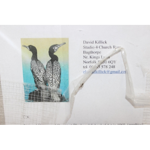 618 - Limited edition print 7/40 titled 'Cormorants' signed by the artist David Killick, 2015