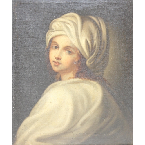 612 - After Guido Reni (1575 - 1642): oil on canvas of the Portrait of Beatrice Cenci in gilt frame, appro... 