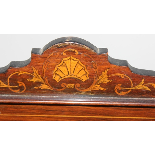 8 - In the manner of James Shoolbred, a 19th century rosewood writing desk with 2 banks of 2 small drawe... 