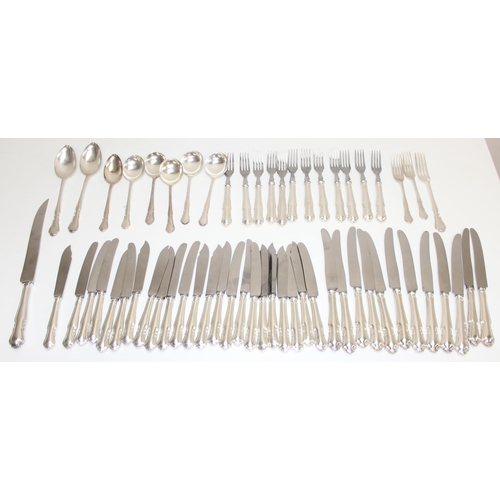 1044 - Qty of Harrison Bros & Howson Ltd silver-plated flatware, approx 3.5kg gross