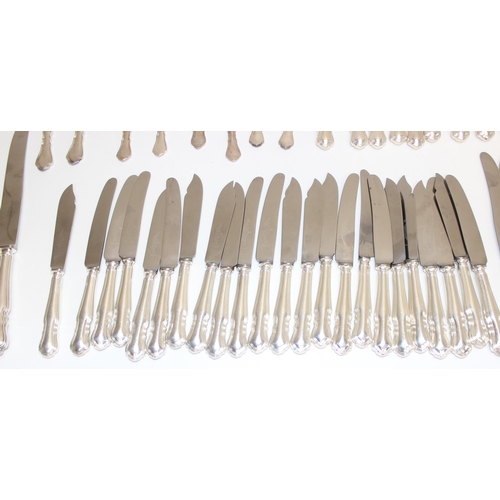 1044 - Qty of Harrison Bros & Howson Ltd silver-plated flatware, approx 3.5kg gross