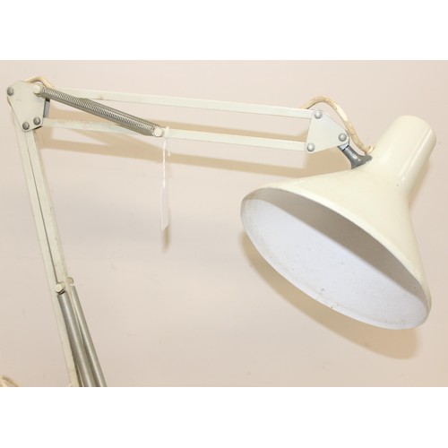 231 - 2 Anglepoise style desk lamps in white and cream