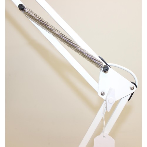 231 - 2 Anglepoise style desk lamps in white and cream